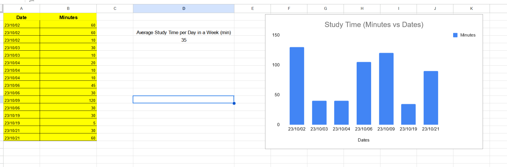 spreadsheet image